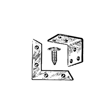 Штамп Stylish Stamps"Уголок 2 шт. + шуруп"