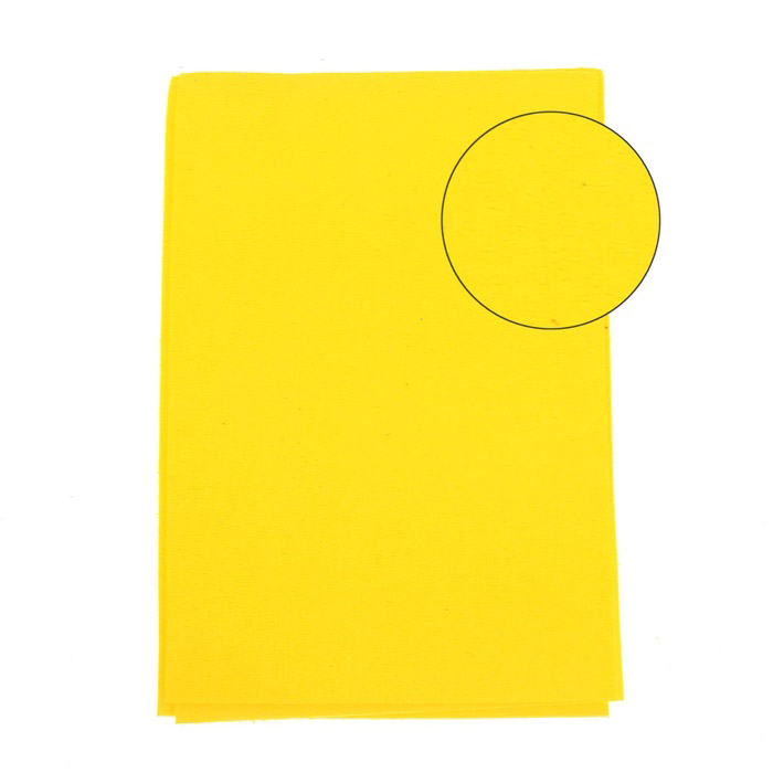 Фоамиран махровый 2 мм, формат А4, цвет лимон