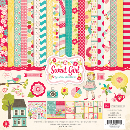 Набор бумаги и аксессуаров Echo Park "Sweet Girl"