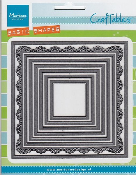 Ножи для вырубки Marianne Designs "Основной - квадрат" 8 шт"