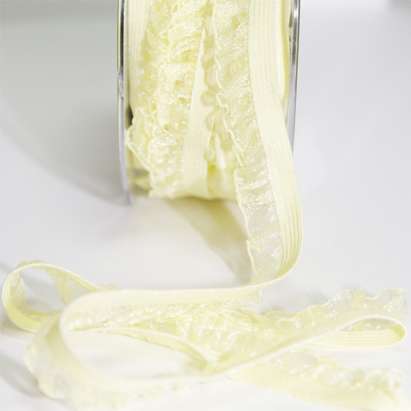 Резинка-юбочка15 мм, цвет жёлто-лимонный