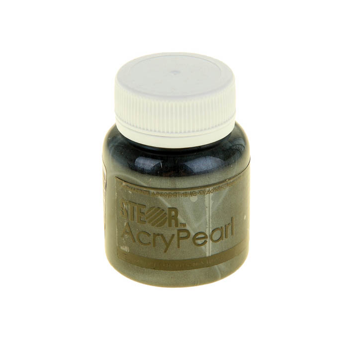 Акриловая краска STEOR AcryPearl, цвет чёрный перламутровый