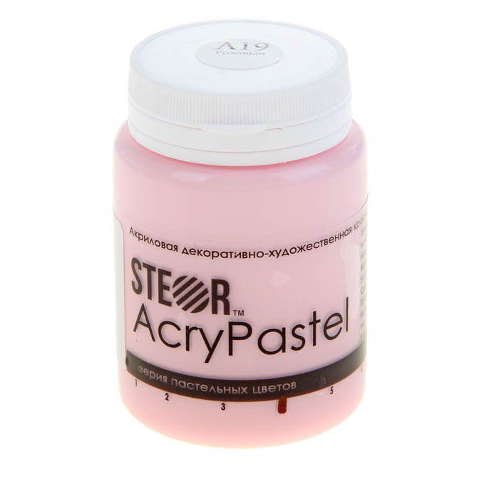 Акриловая краска STEOR AcryPastel, цвет Розовый пастельный