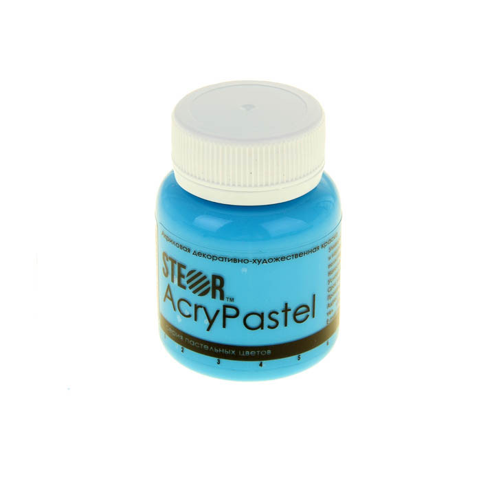 Акриловая краска STEOR AcryPastel, цвет Синий основной пастельный