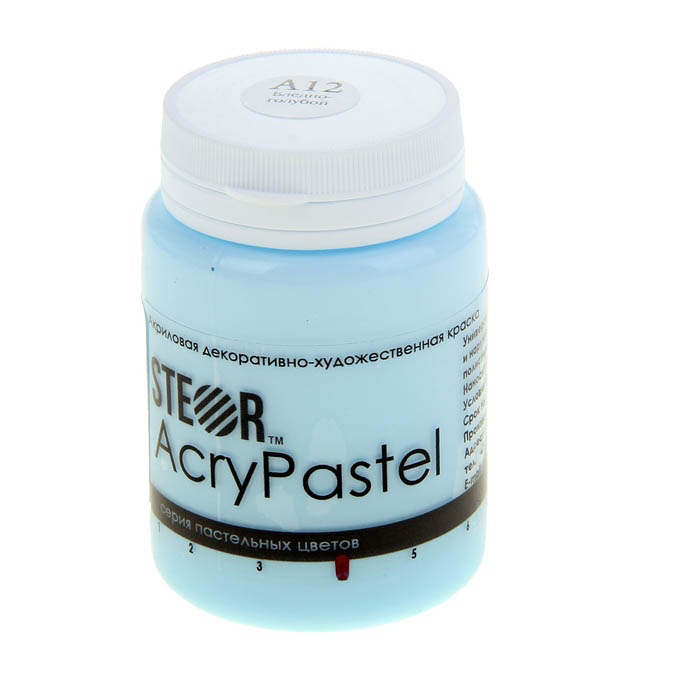 Акриловая краска STEOR AcryPastel, цвет Бледно-голубой пастельный