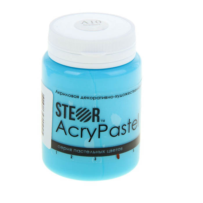 Акриловая краска STEOR AcryPastel, цвет Бирюза пастельный