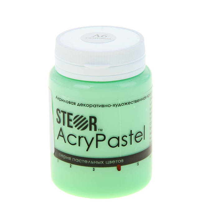 Акриловая краска STEOR AcryPastel, цвет Салатовый пастельный