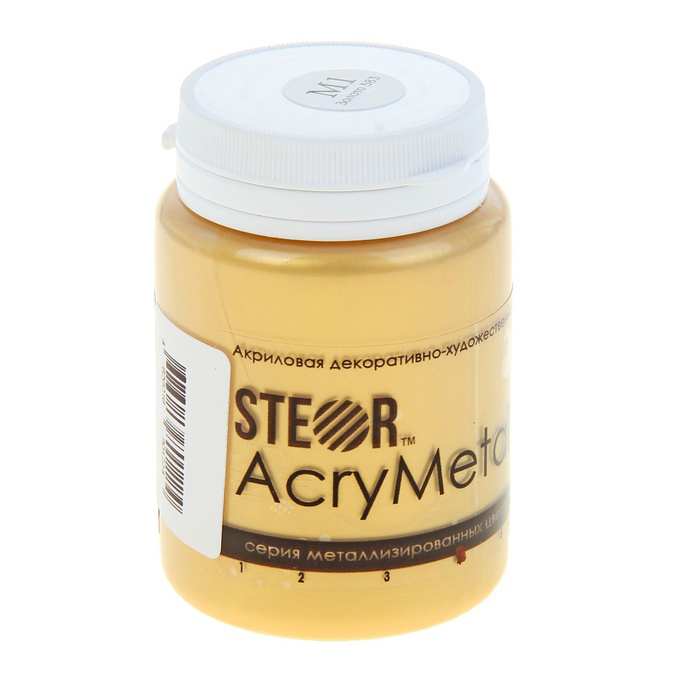 Акриловая краска STEOR AcryMetall , цвет "Золото 583" металлик