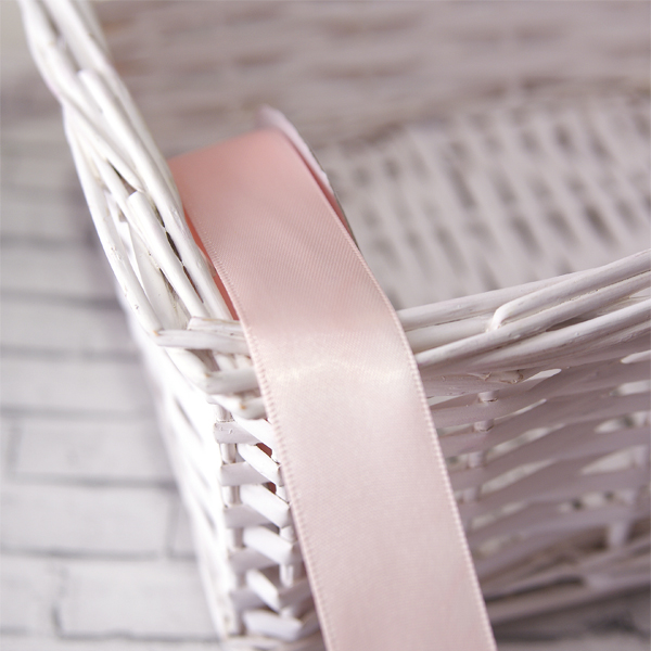 Лента сатиновая 2,5 см. Цвет лепестки сакуры