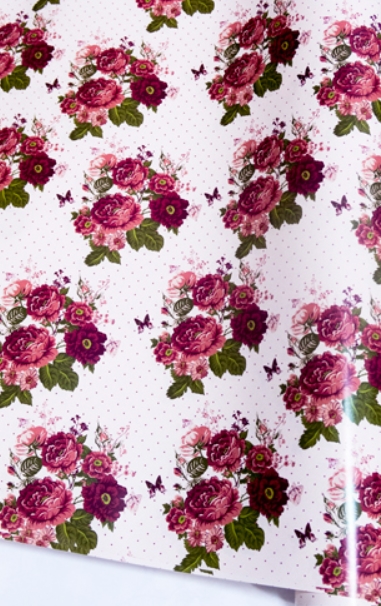 Бумага в рулоне 100 х 70 см "Розы Гертруда"