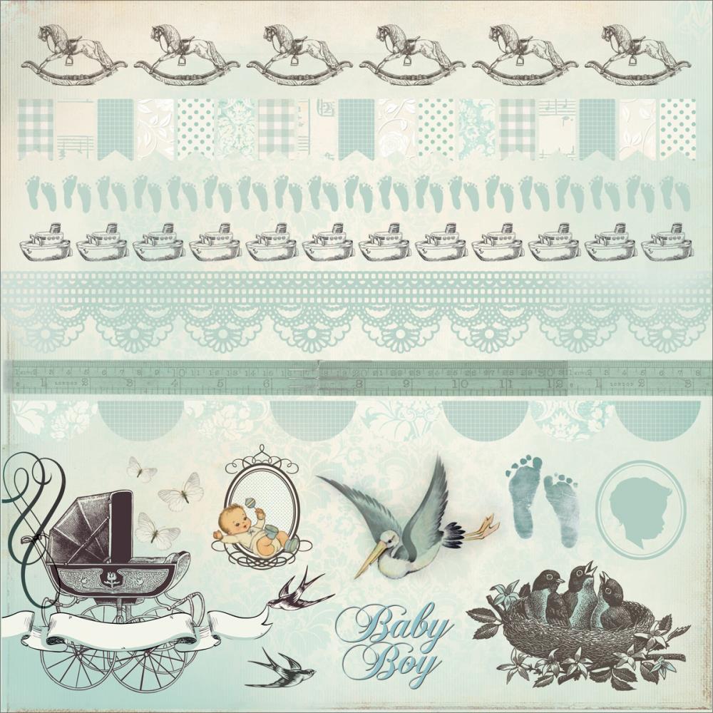 Картонные наклейки Kaisercraft "Bundle Of Joy" Boy, 30 х 30 см