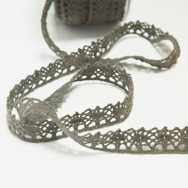 Кружево хлопковое 1,5 см, цвет молочный шоколад