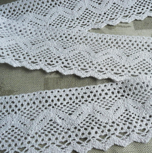 Кружево хлопковое 6 см, цвет белый