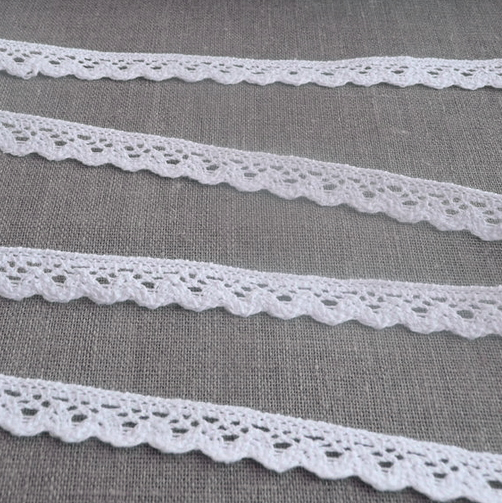 Кружево хлопковое 1,5 см, цвет белый