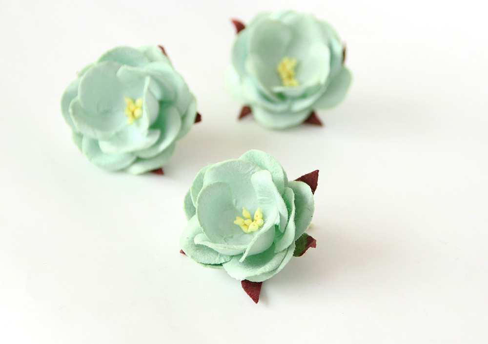 Цветок дикой розы, цвет мятный, 1 шт