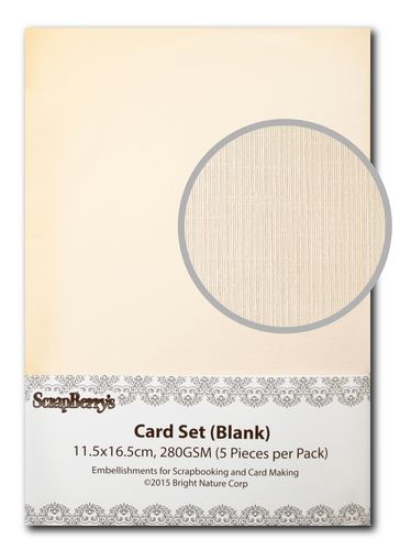 Набор заготовок для открыток Scrapberrys, формат А6, Сатин,кремовый