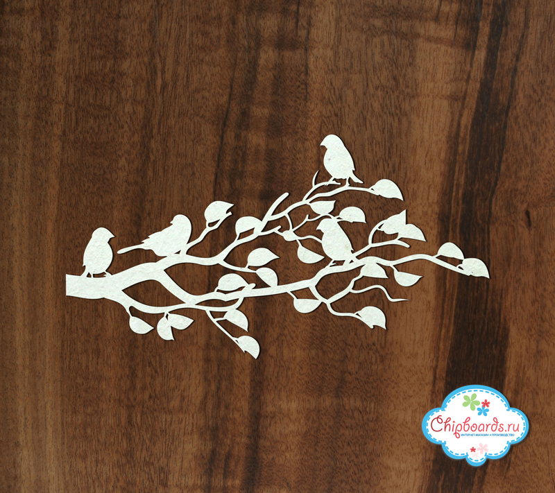 Чипборд Chipboards "Птицы на ветке (2)"
