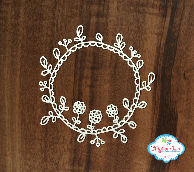 Чипборд Chipboards "Рамка "На полянке""