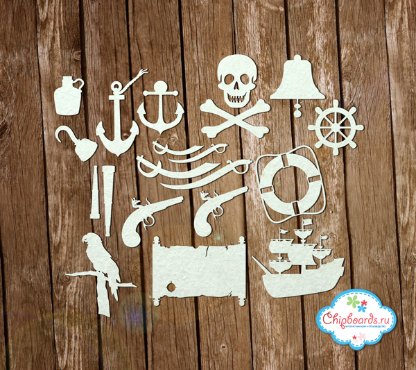 Чипборд Chipboards "Коллекция "Premium". Пираты (1)"