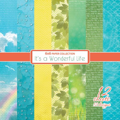 Набор бумаги 15 х15 см Scrapberrys "Жизнь прекрасна"