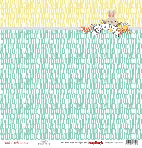 Бумага Scrapberrys "Лес Чудес " Пушистый друг (SB637)