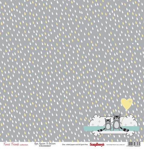 Бумага Scrapberrys "Лес Чудес "Грибной дождик (SB644)