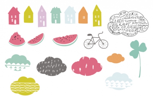 Набор картонной вырубки Polkadot "Мятное лето"