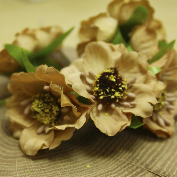 Букет бегоний, цвет светло-коричневый