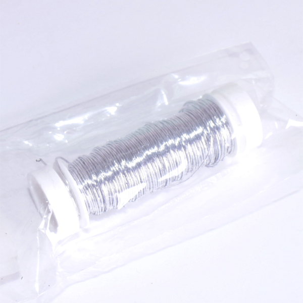 Проволока 0,3 мм на бобинке, цвет серебряный