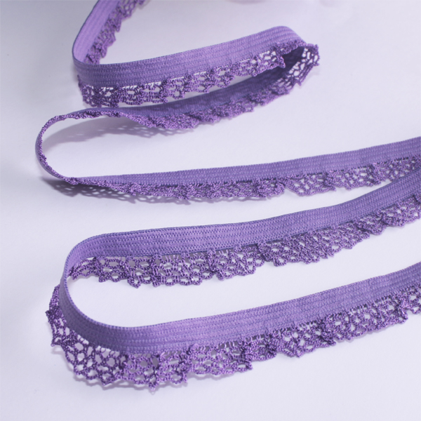 Кружевная резинка для блокнотов 1,5 см, цвет фиолетовый