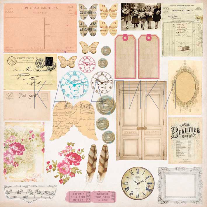 Бумага Karaliki 30 х 30 см "Чувственность", карточки (KRL23)