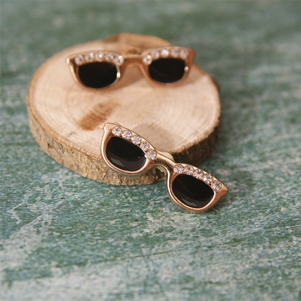 Брадс "Солнечные очки со стразами", цвет золотой, 1 штука (367)