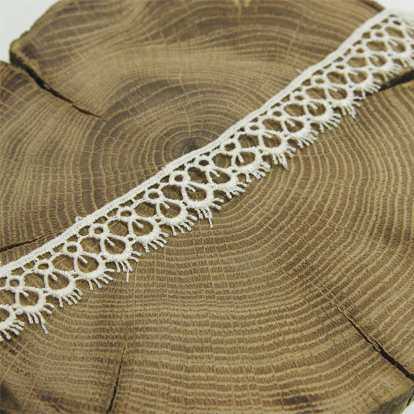 Кружево гипюрное 1,6 см "Орнамент", цвет кремовый