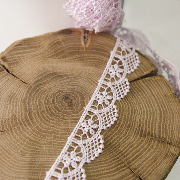 Кружево гипюрное 2 см , цвет нежный розовый