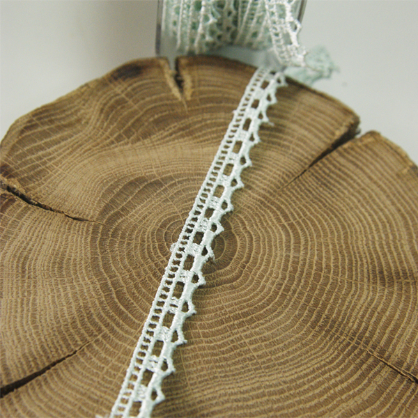 Кружево гипюрное 1,2 см "Треугольнички" , цвет мятный