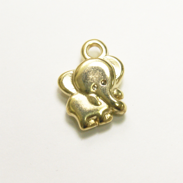 Подвеска пластиковая "Слоник", цвет золотой