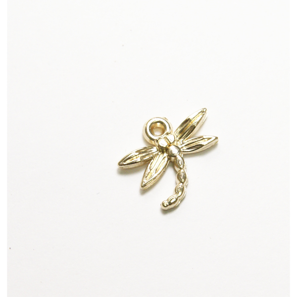 Подвеска пластиковая "Стрекоза", цвет золотой