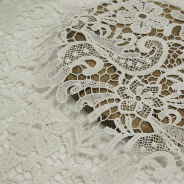 Гипюр ажурный 25 х 35 см "Веточки и цветочки", цвет белый