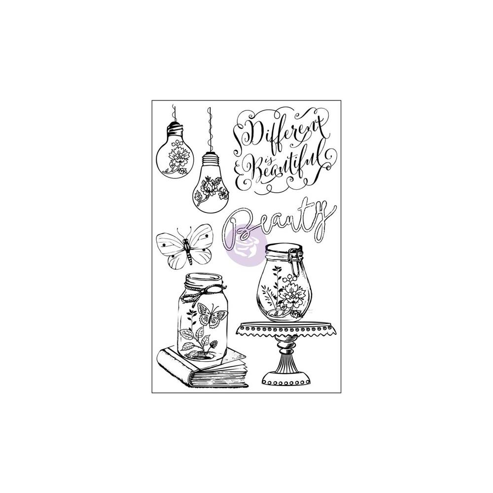 Набор резиновых штампов Prima Marketing "Salvage District",Beauty