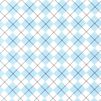 Ткань лоскутная 50 х 55 см "Remix", голубые ромбы