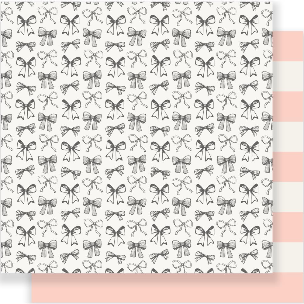 Двусторонняя бумага для скрапбукинга Crate Paper "Bloom" Ribbons(Crate76)