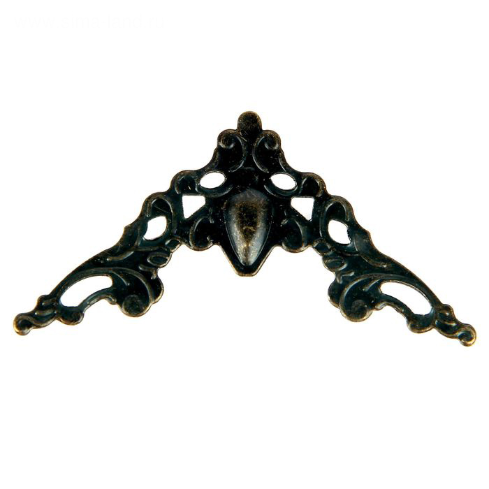 Ажурный металлический уголок 40 мм, цвет античный (376)