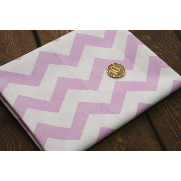 Отрез ткани 50 х 80 см "Розовый шеврон"