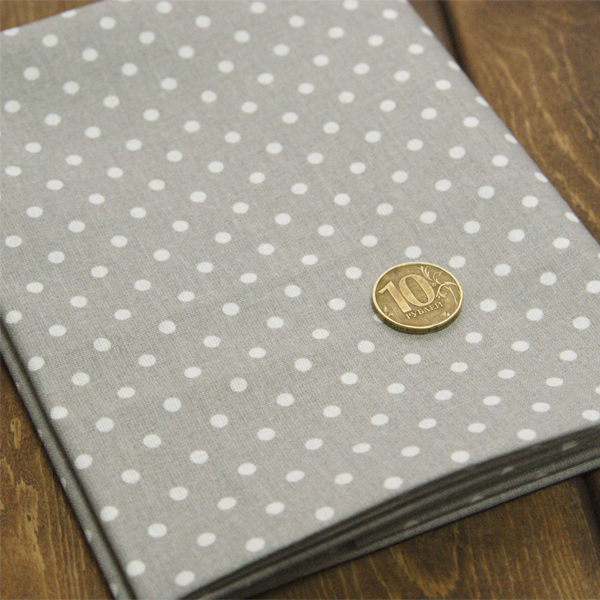 Отрез ткани 50 х 75 см "Горох на сером"