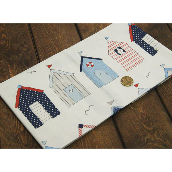 Отрез ткани 55 х 45 см "Морские домики"