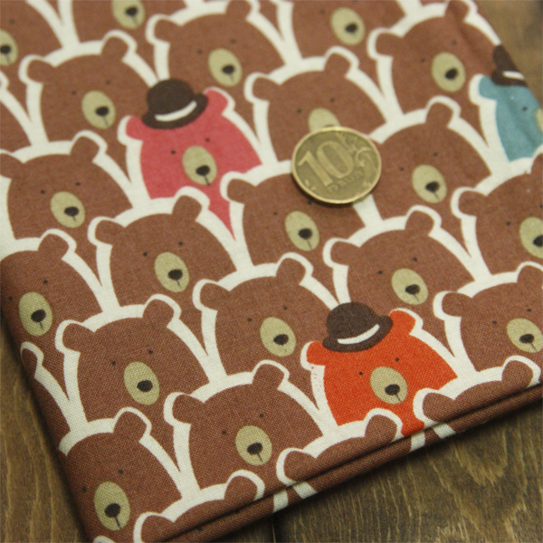 Отрез ткани 49 х 55 см "Мишки-джентельмены"