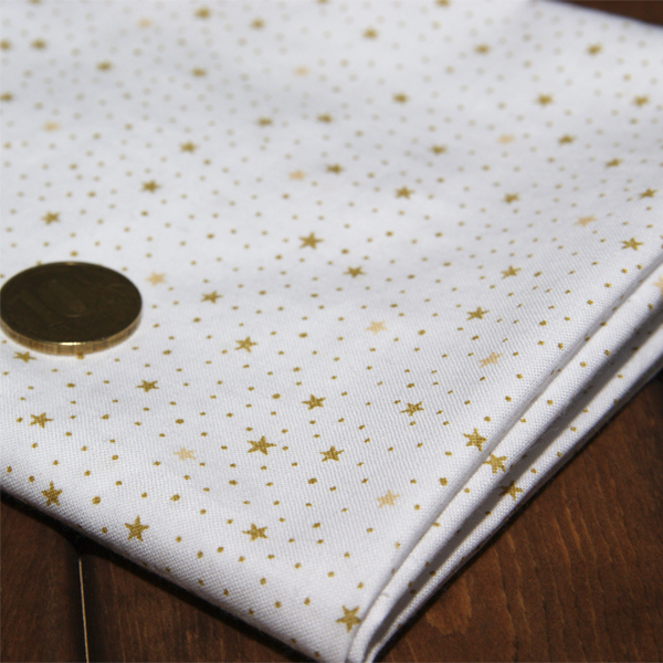 Отрез ткани 80 х 48 см "Звёздочки на белом"
