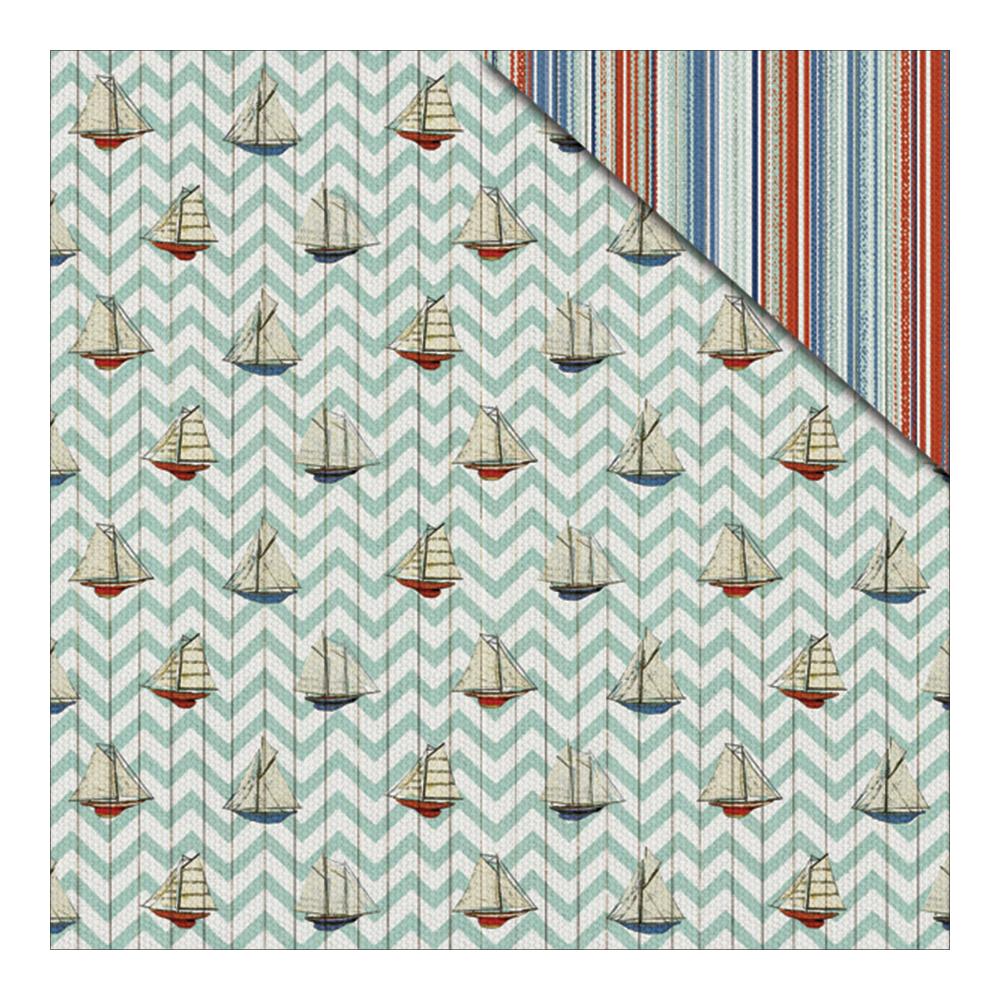 Двусторонняя бумага Fabscraps "Sailing boats" (Fab87)