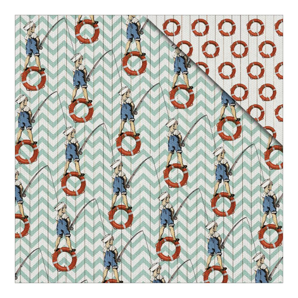 Двусторонняя бумага Fabscraps "Gone fishing" (Fab89)