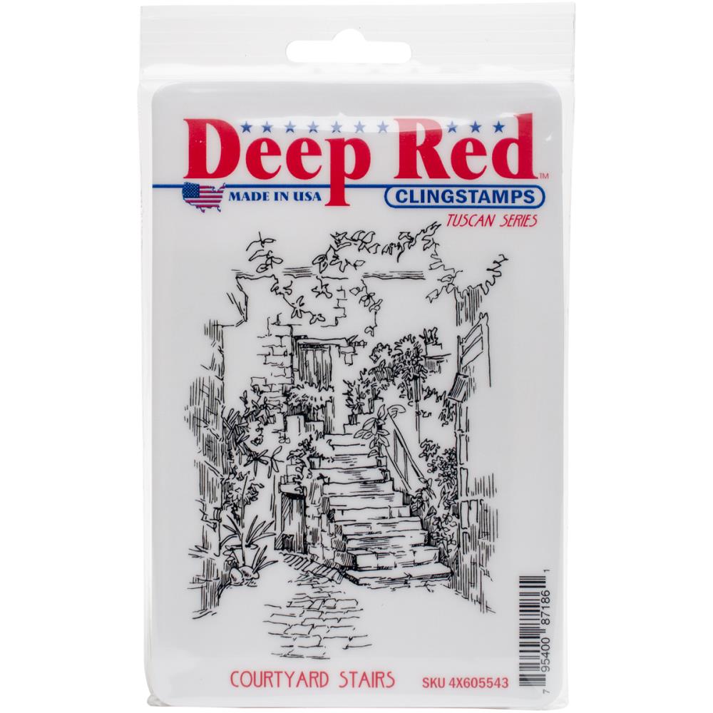 Штамп резиновый DeepRed "Дворик и лестница"